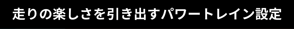 走りの楽しさを引き出すパワートレイン設定